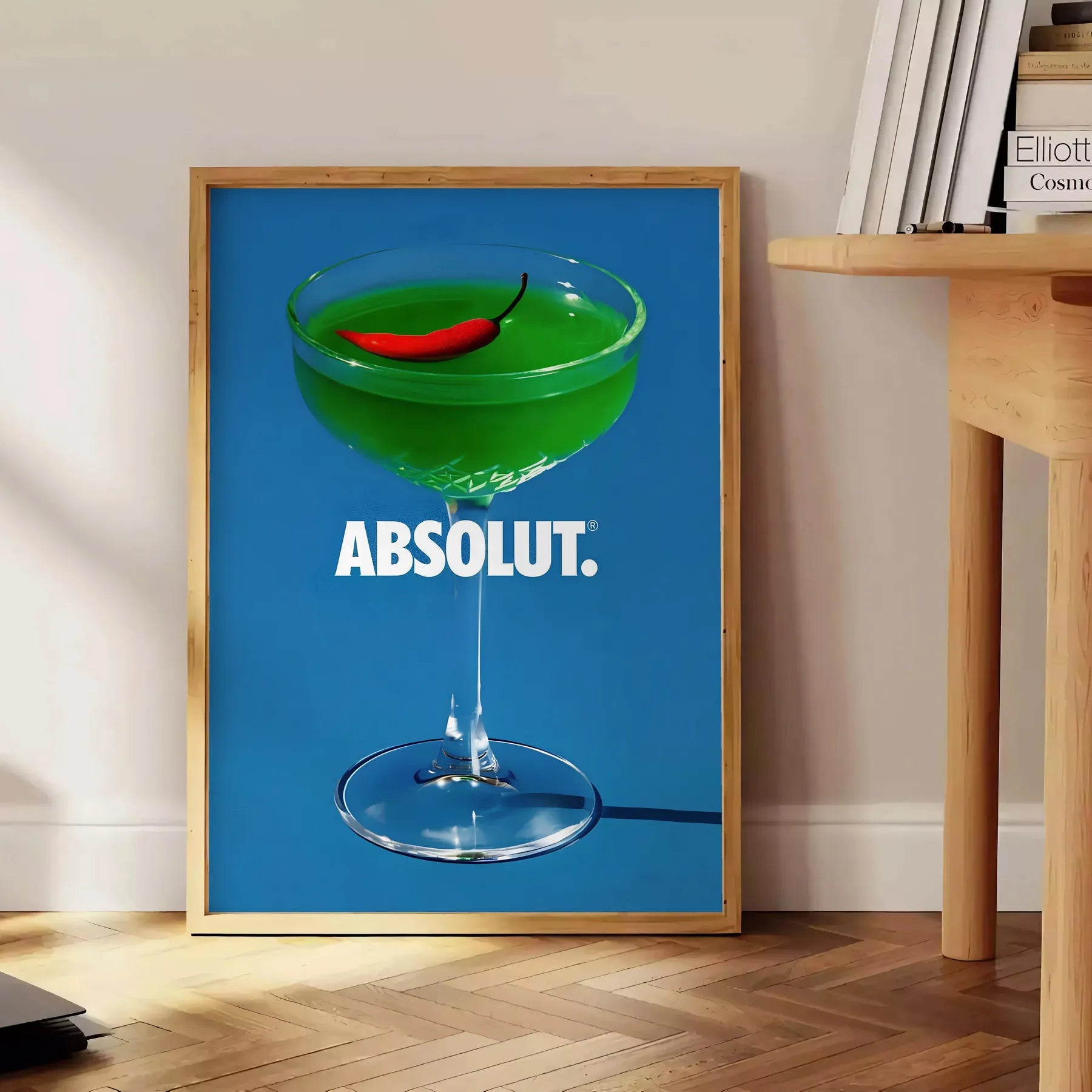 space eye Absolut cocktail poster rich brown vibrant green hues stunning wall art perfect gift enthusiasts splash creativity decor range sizes A4 cm A0